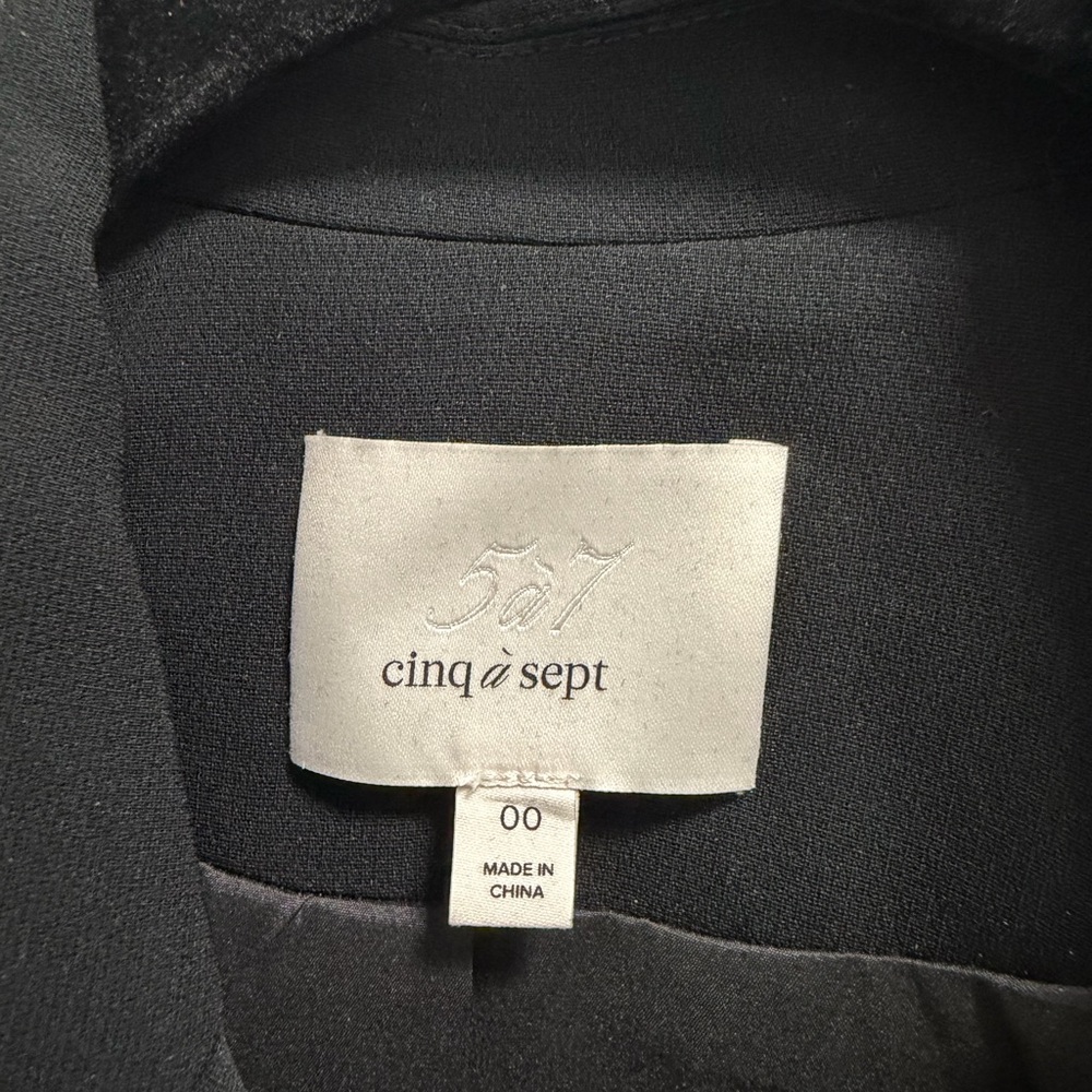 Cinq à Sept Black Blazer with Floral Embroidery - Picture 7 of 7